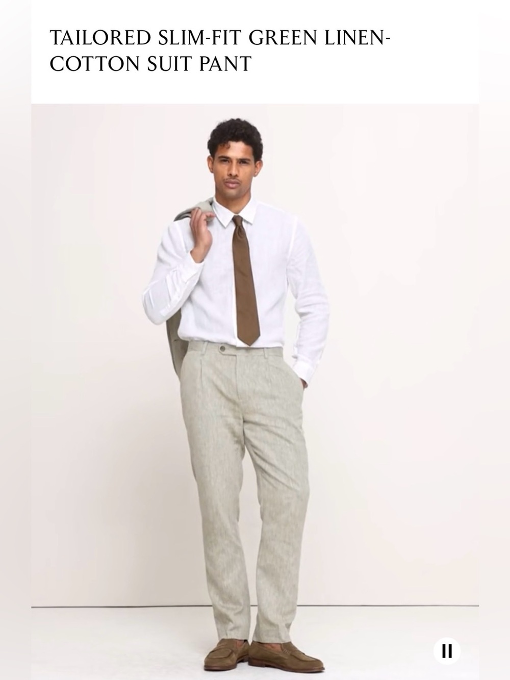 Banana Republic | Slim Fit | Green Linen Dress Pants | Men’s Size 38x32 NWOT